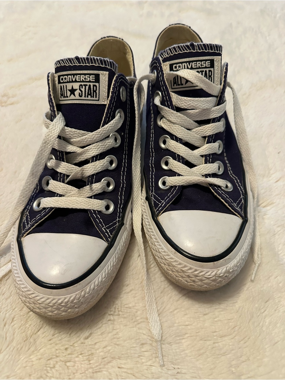 Converse Purple Low Top Sneakers